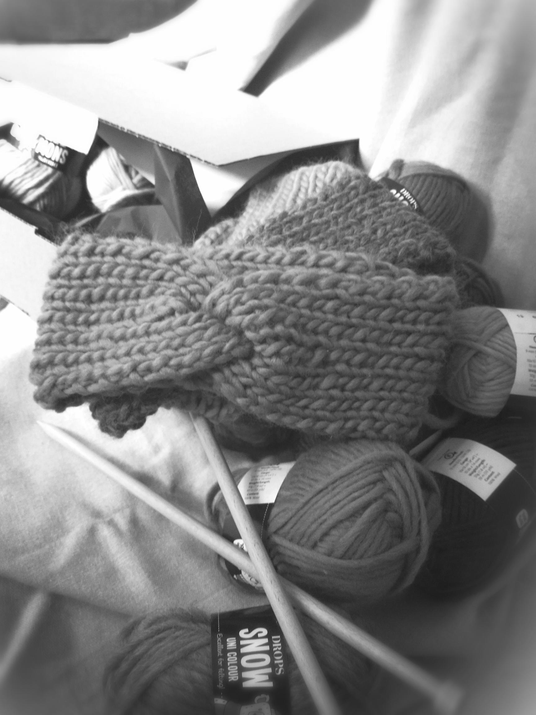 haarband breien uit 100% merinowol - DIY Box - Foto