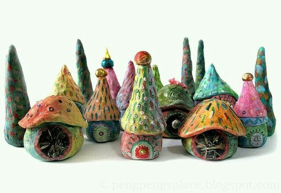 Workshop Minihuisjes uit klei - Foto