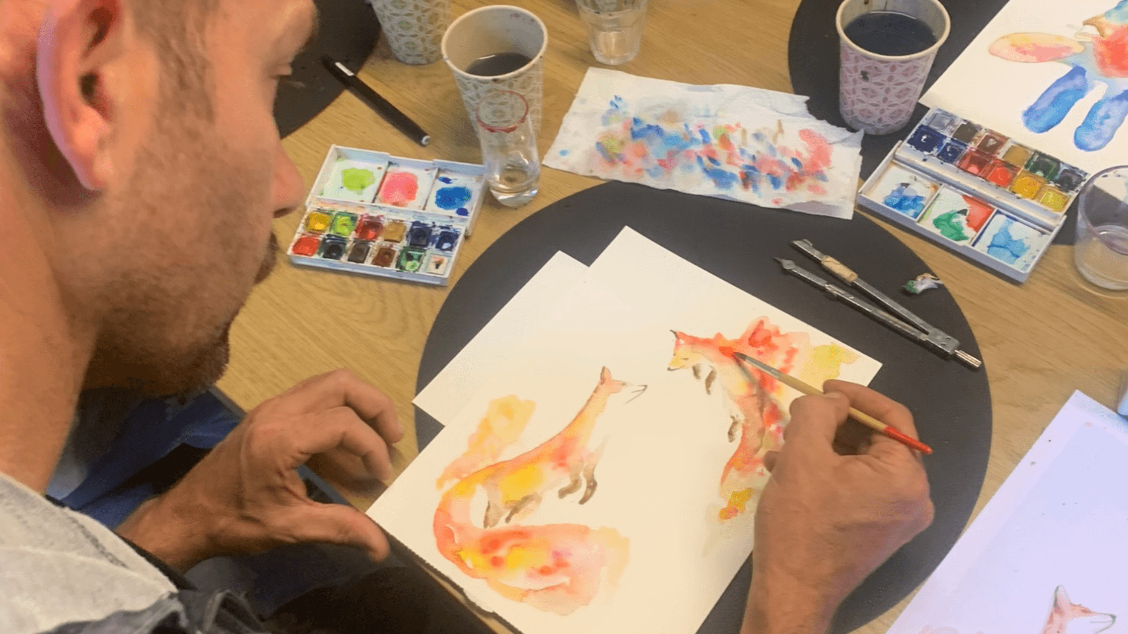 Workshop Aquarel voor groepen - Foto