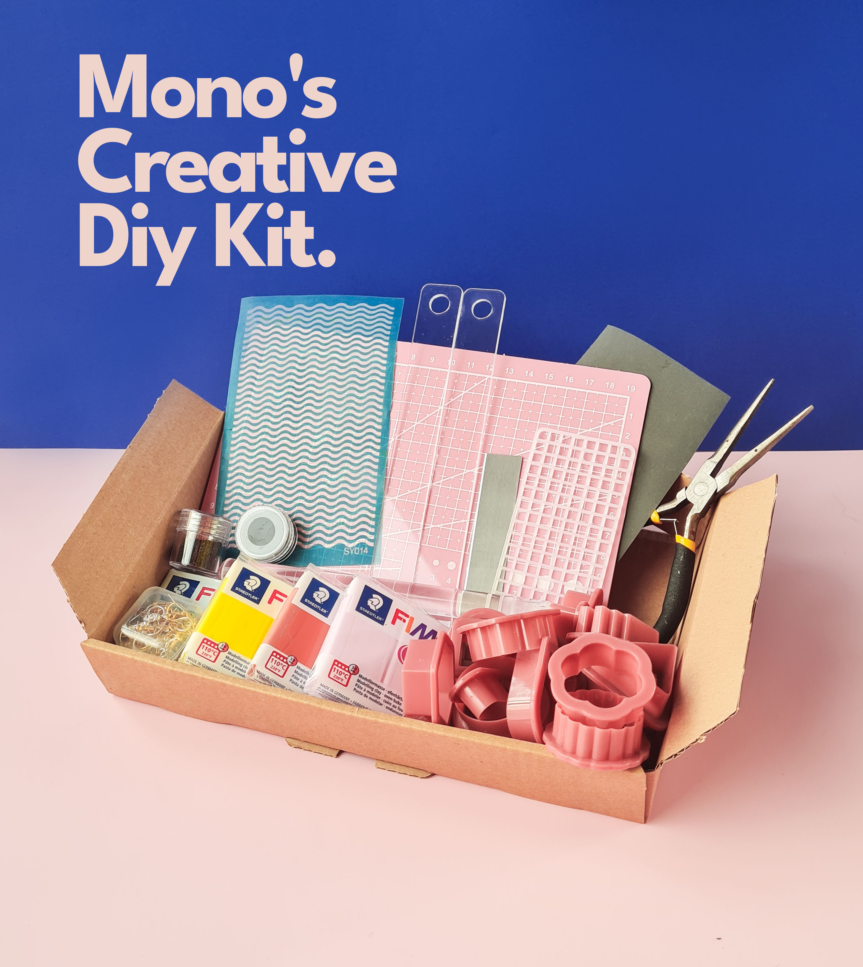 Workshop box / bachelorette box polymeer klei oorbellen voor groepen - Foto