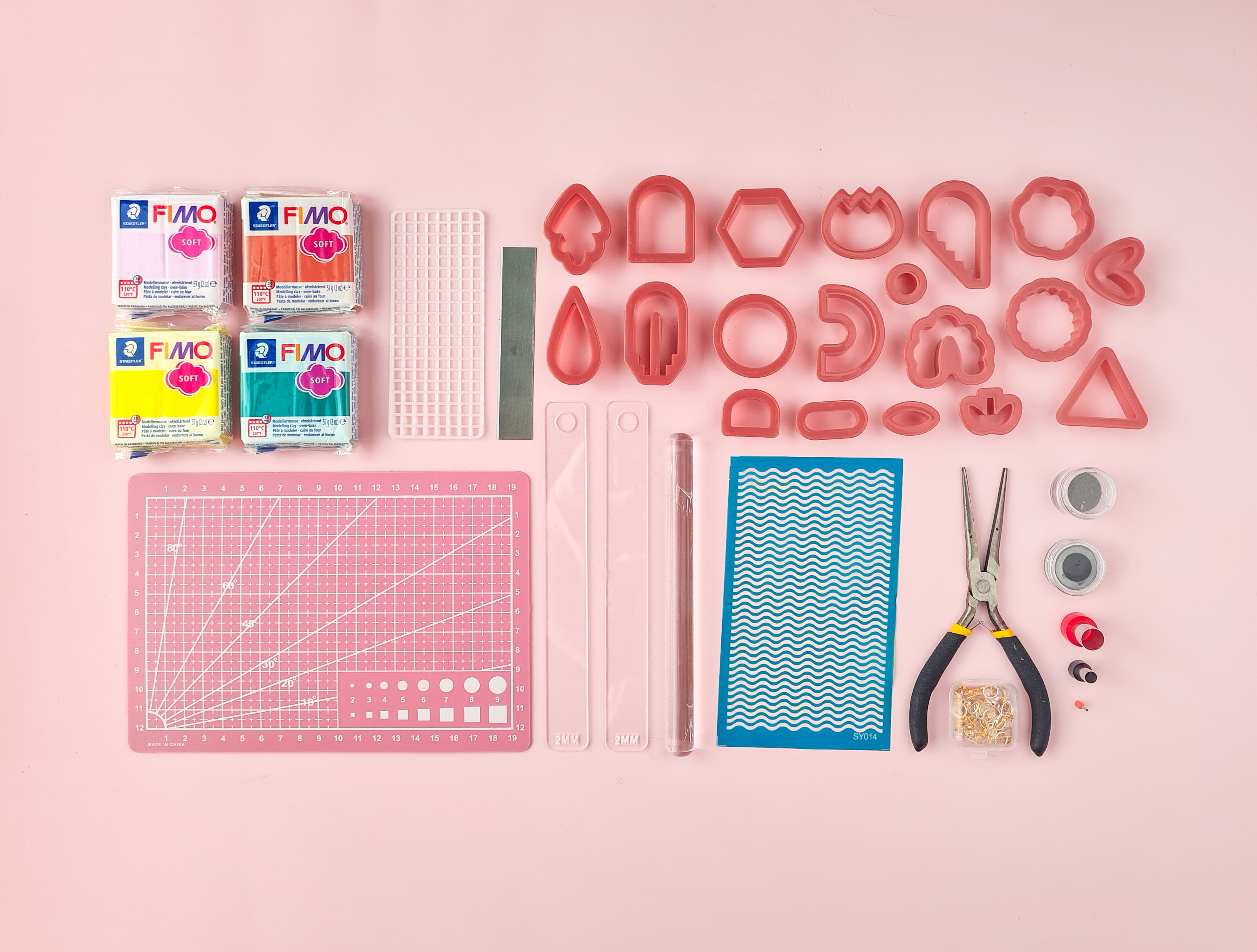 Workshop box / bachelorette box polymeer klei oorbellen voor groepen - Foto