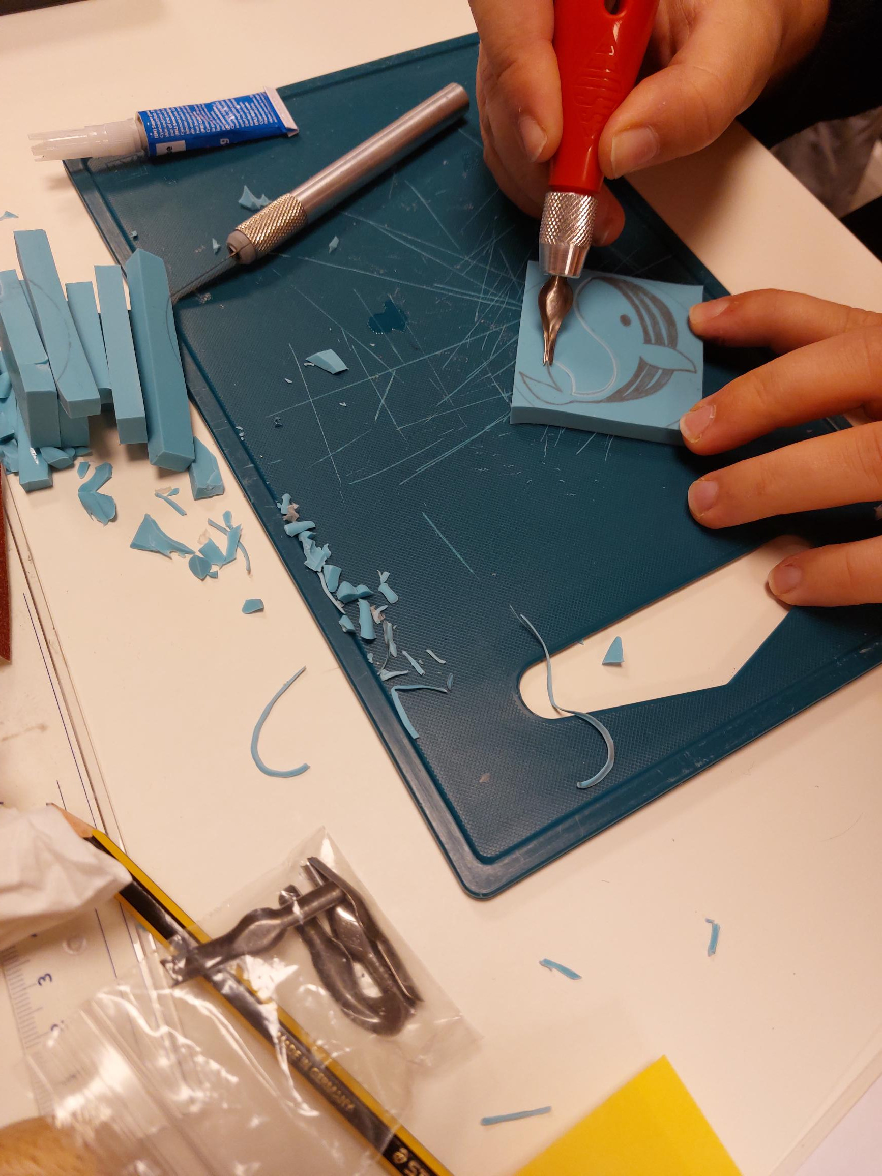 Maak een unieke stempel - inloop workshops - Foto