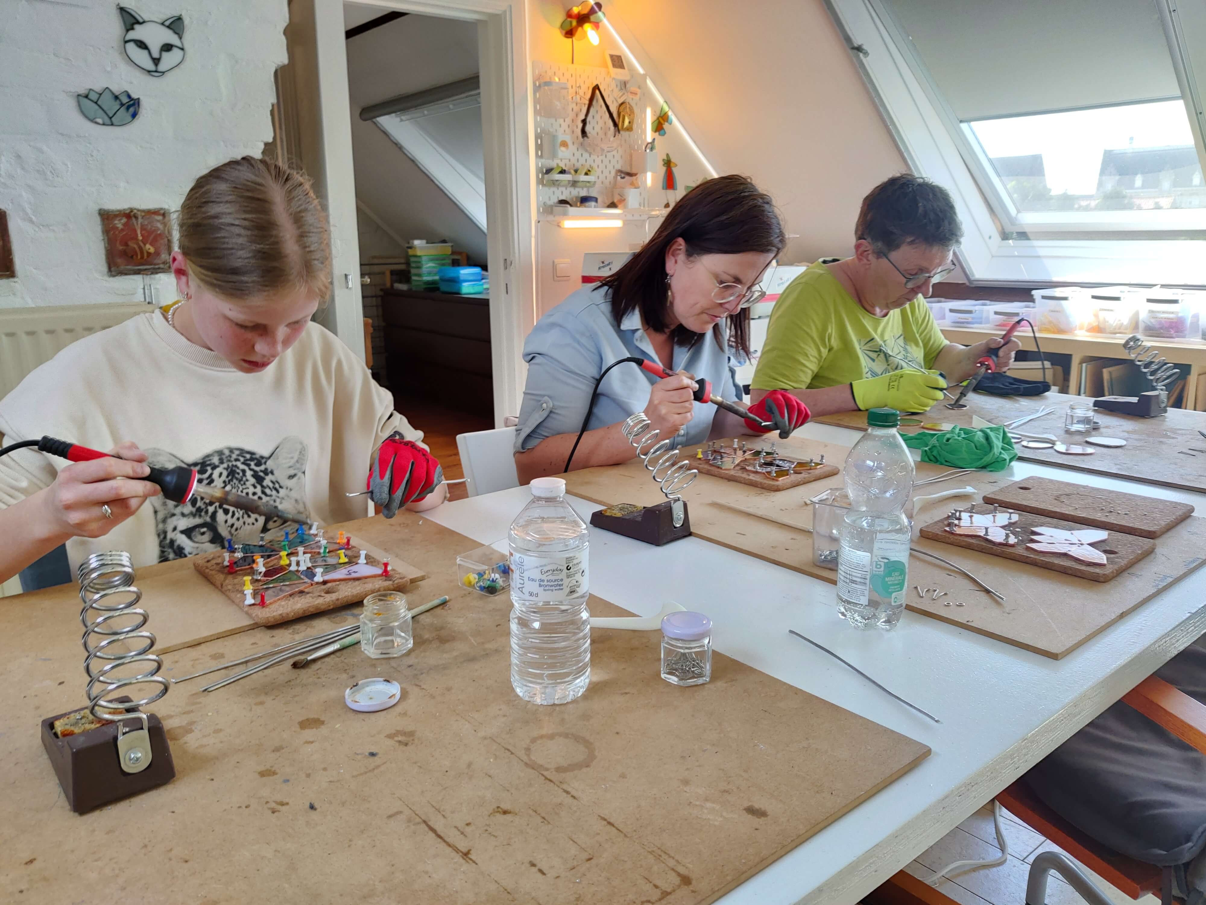 Privé glasworkshop Tiffany/ koperfolietechniek op zelfgekozen datum - Foto