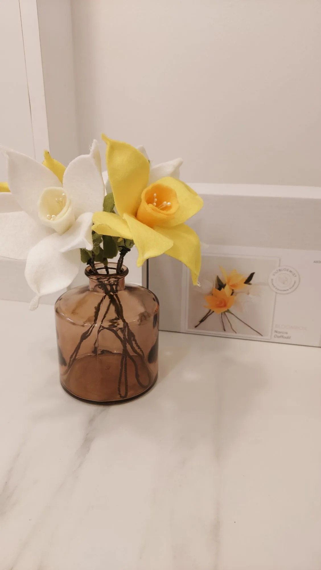 Geboortebloem uit vilt- groepsbox - Foto