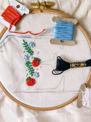Initaal Borduren op Totebag (privé groep)