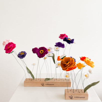 Viltbloemen maken met je collega's