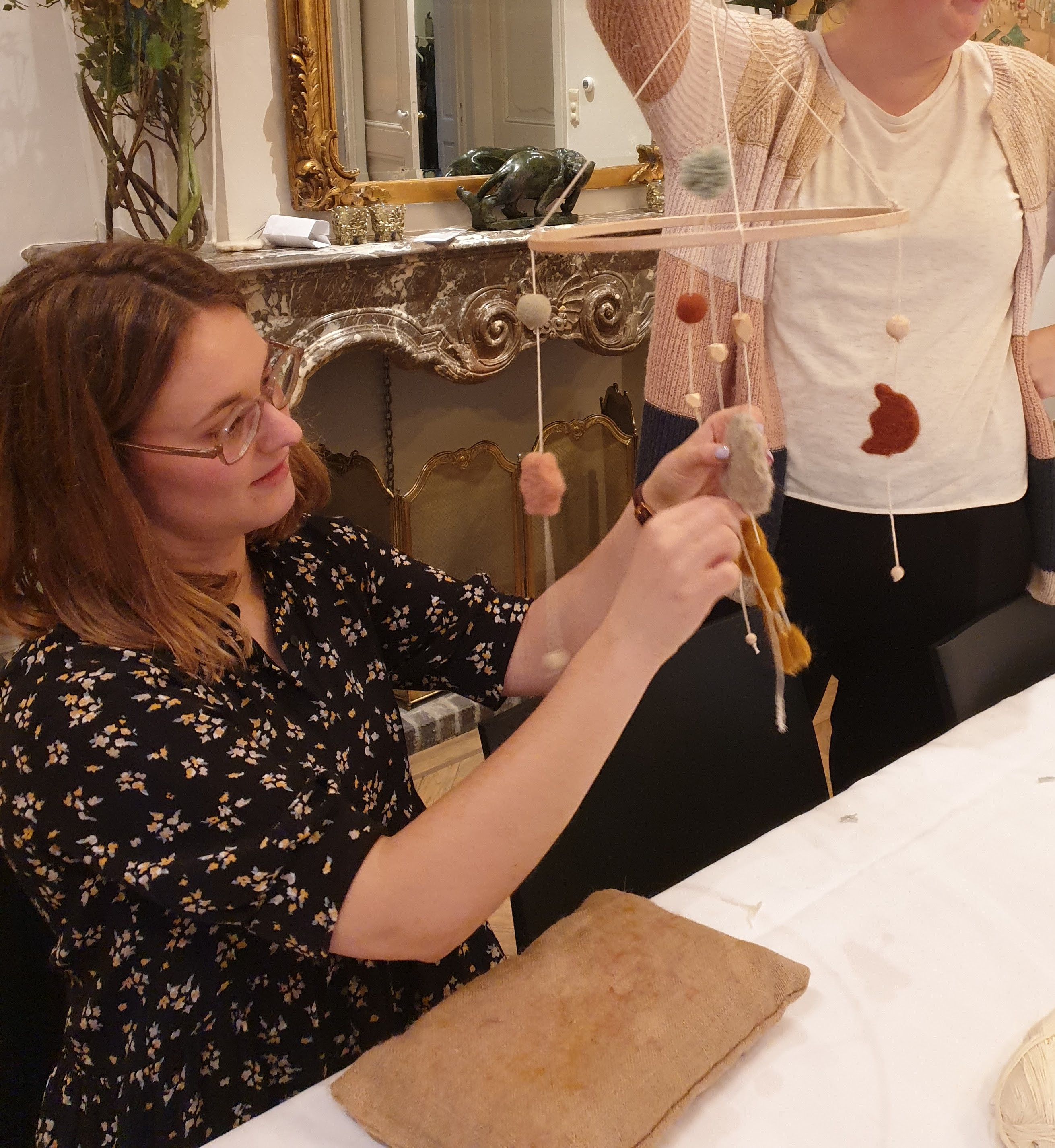 Workshop Babyshower vilten babymobiel maken - Foto