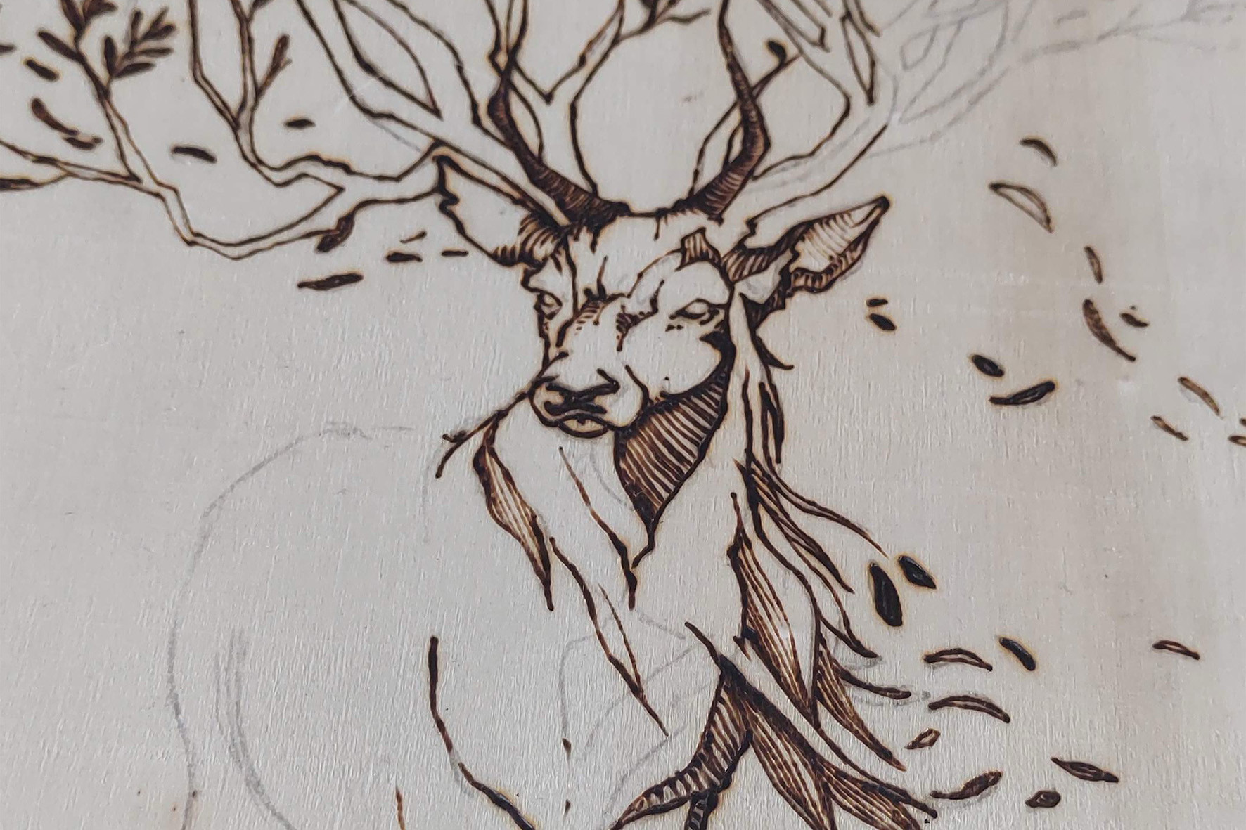 Houtbrand workshop (woodburning) - Foto