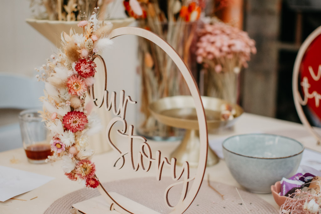 DIY pakket Gepersonaliseerde houten flowerhoop