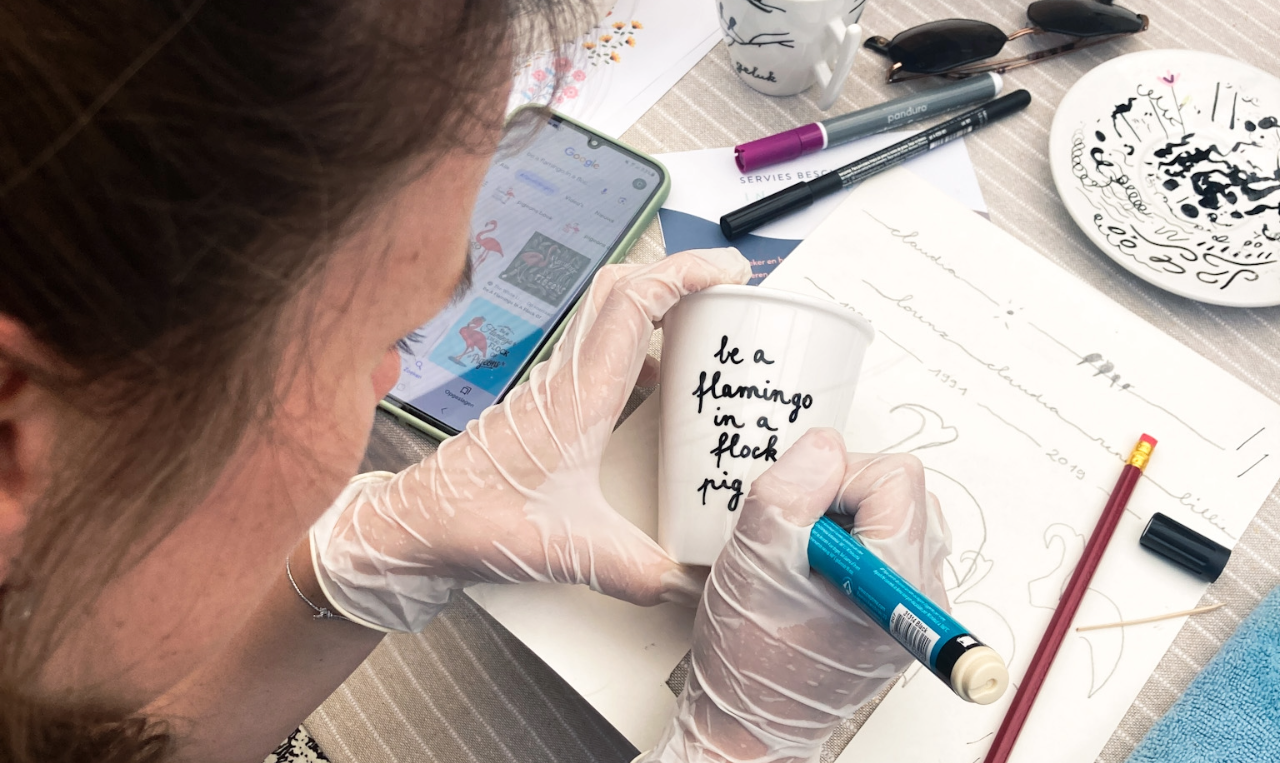 Creatief met servies (vrijgezellen workshop) - Foto