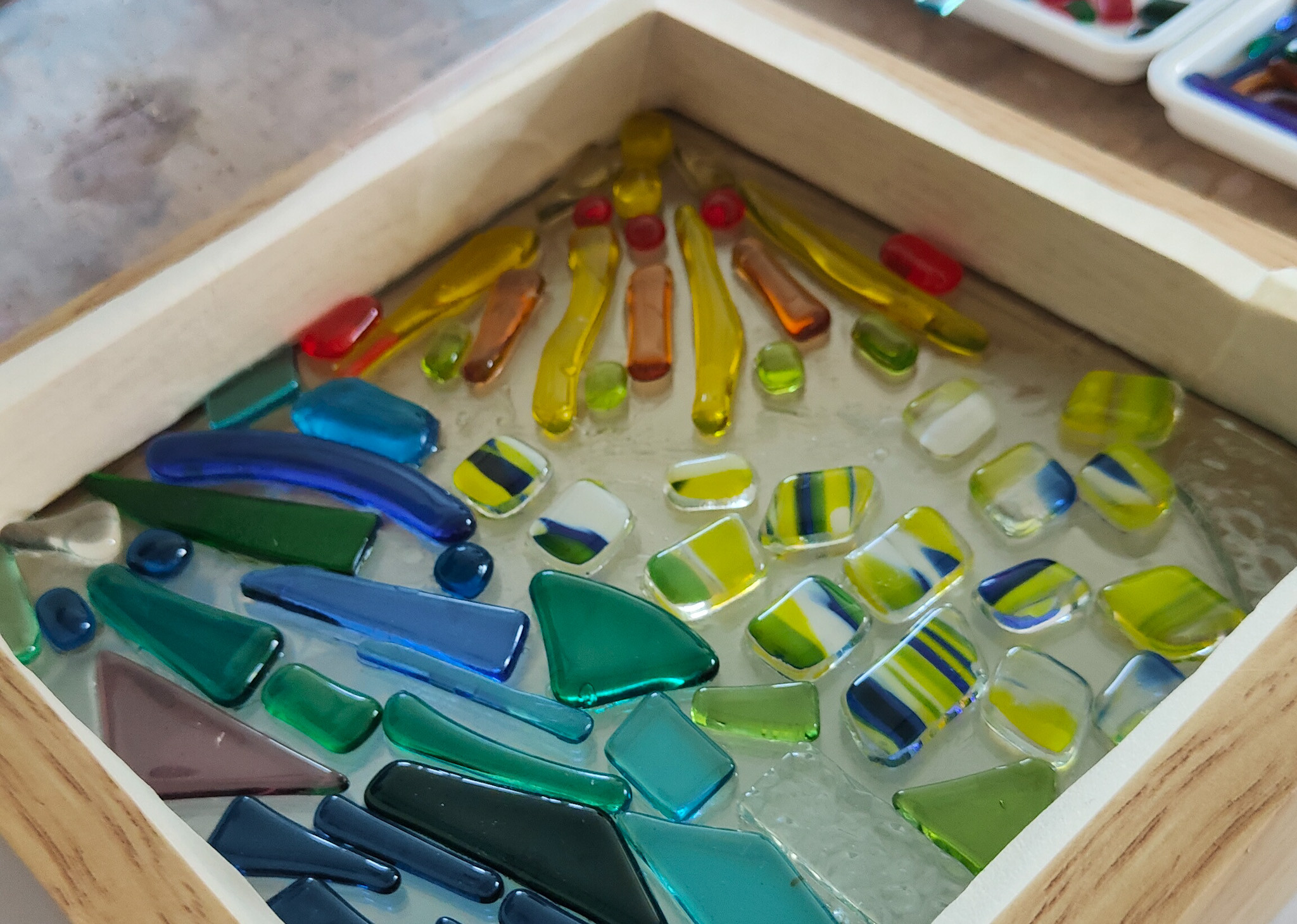 Glas Mozaïek workshop (1 uur) voor bedrijven / events - Foto
