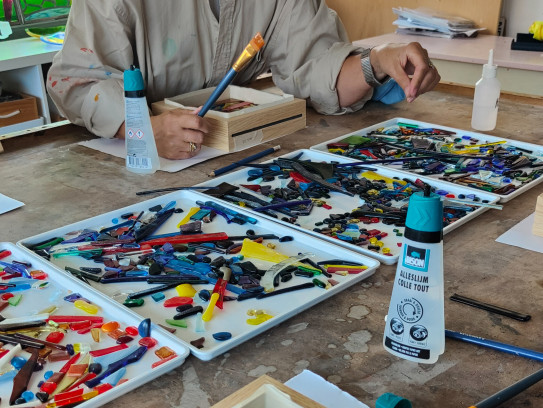 Glas Mozaïek workshop voor events / walk-in-workshop