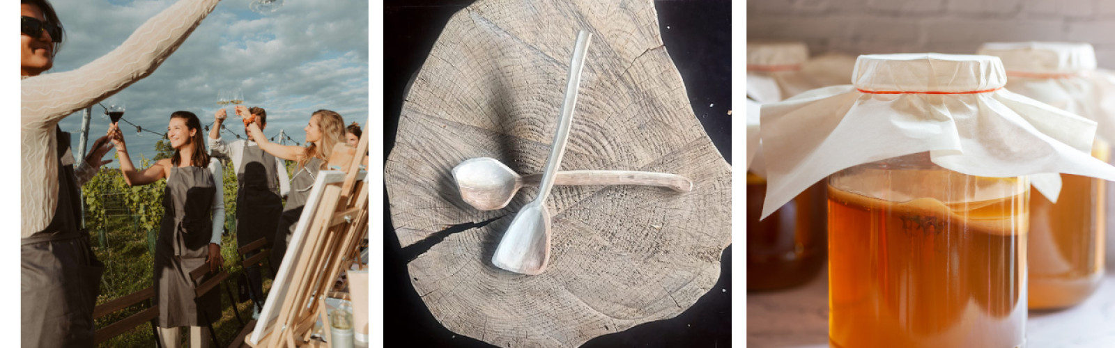 Paint &amp; Sip, lepelsnijden workshop en kombucha leren maken