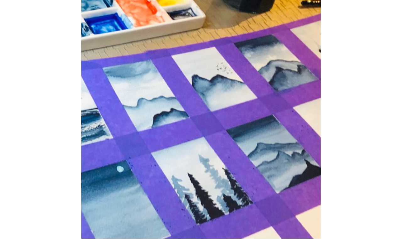Workshop aquarel- privé groepen - Foto