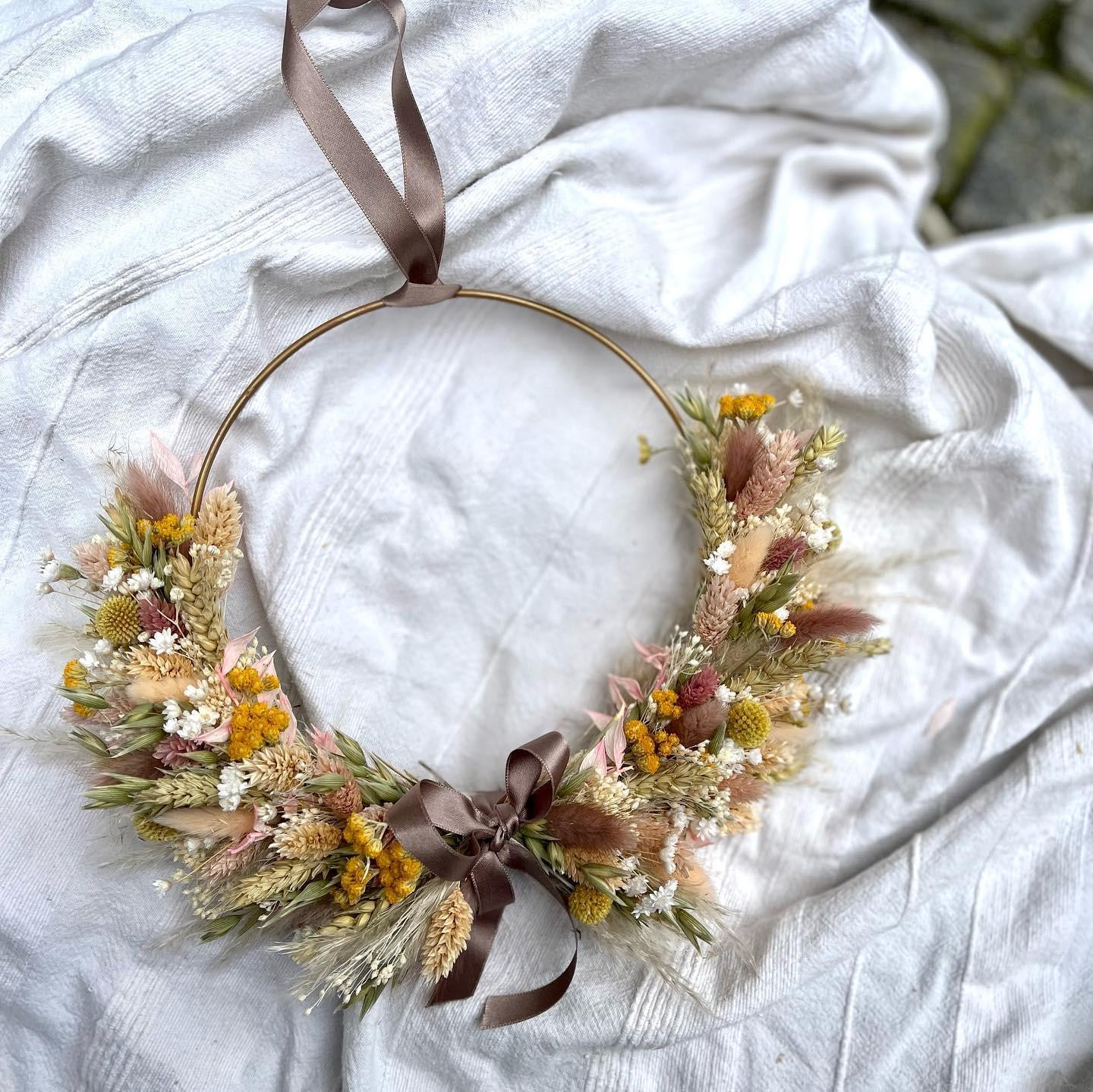 Privé workshop: Bloemenkrans met droogbloemen - Foto