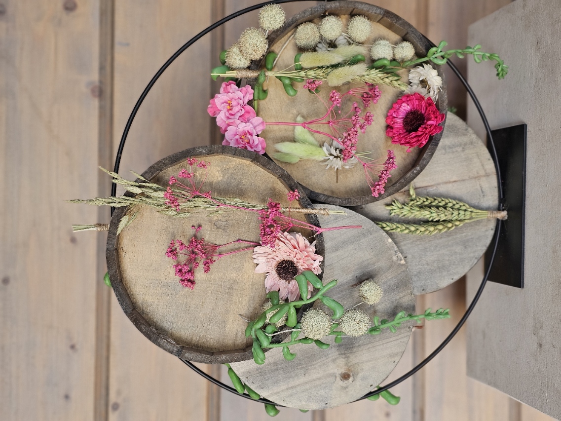 Bloemworkshop Ring op een vernieuwende manier opgevuld.
