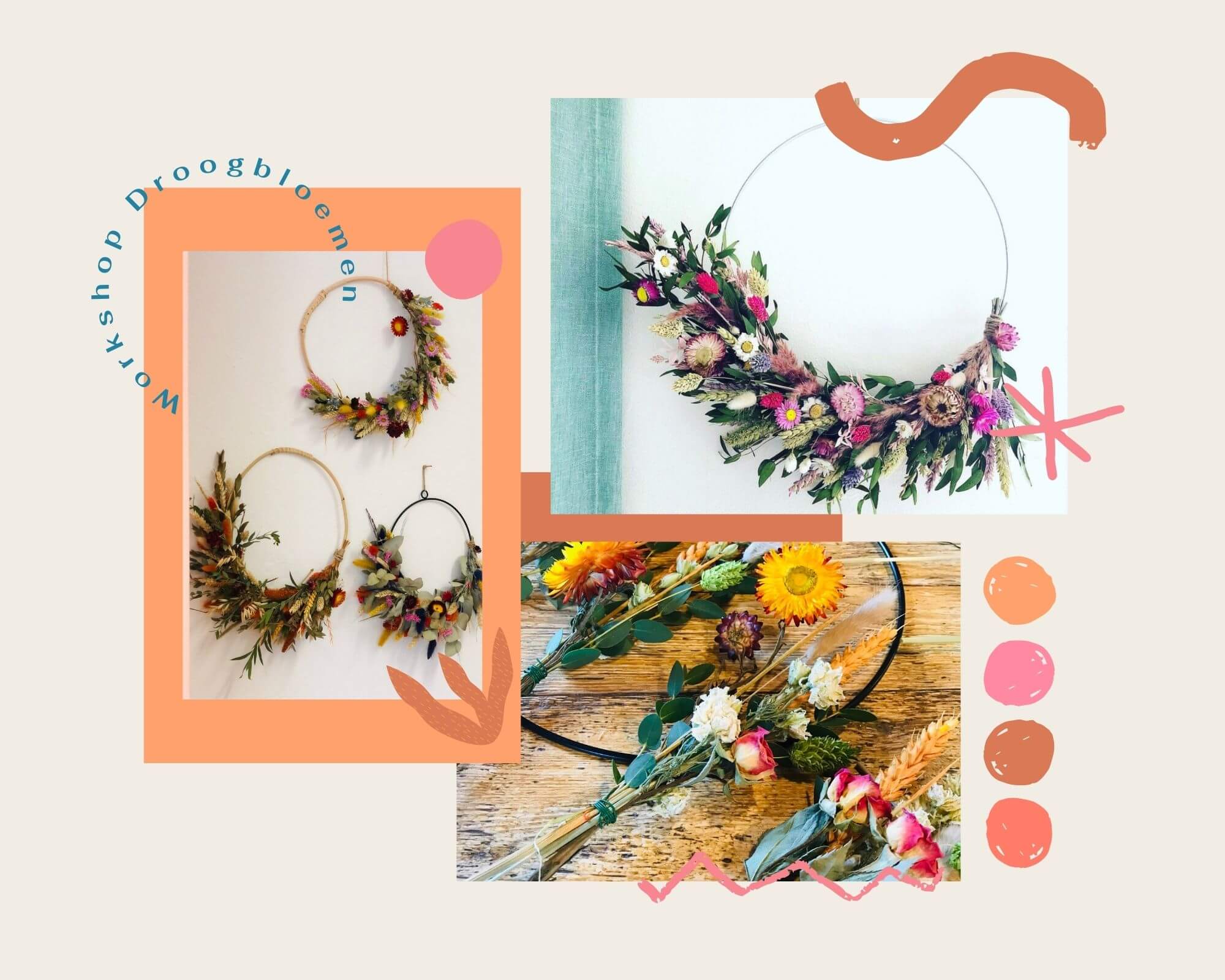 Workshop droogbloemen krans of stolp - 5 november 2026 - Zwolle