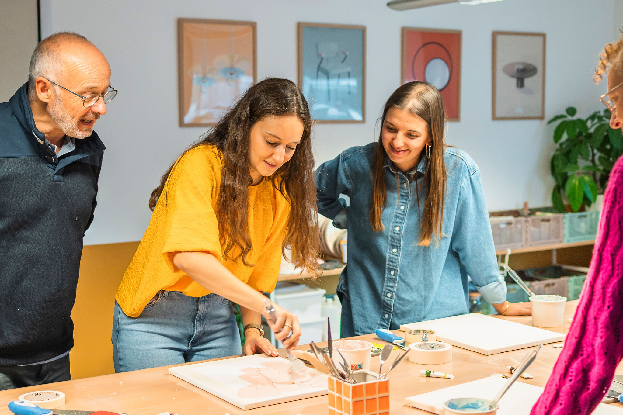 3D textured art painting- workshop - Foto