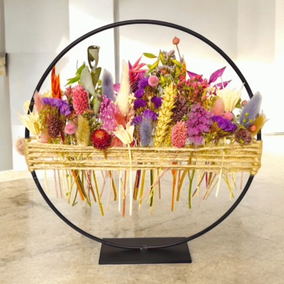 DIY-Box Speelse Droogbloemenkrans