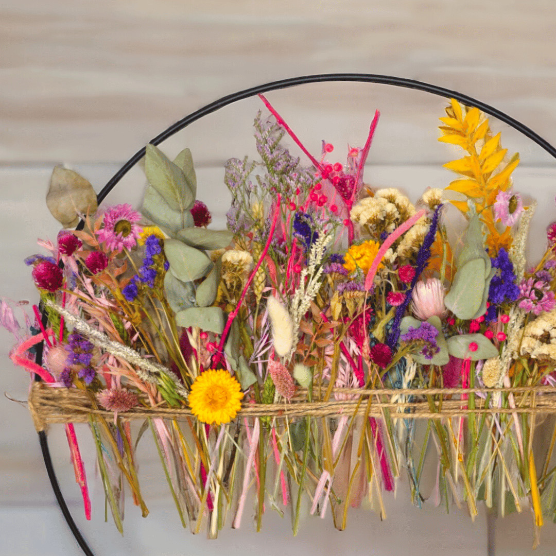 DIY-Box Speelse Droogbloemenkrans - Foto
