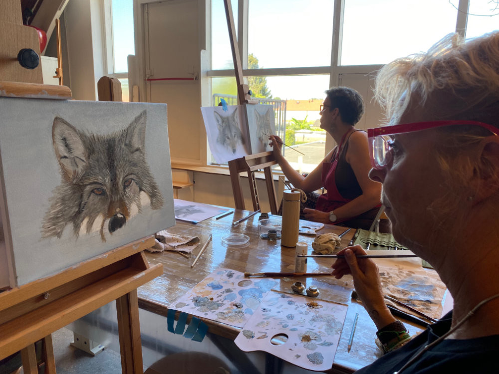 Workshop poes schilderen - Foto