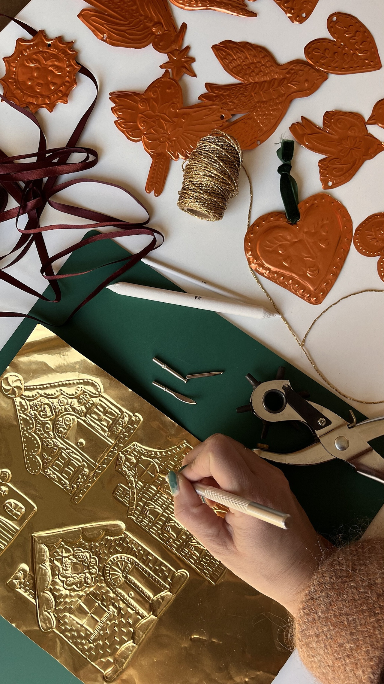 Metaalfolie Embossing Workshop Walk-in/inloop - Foto