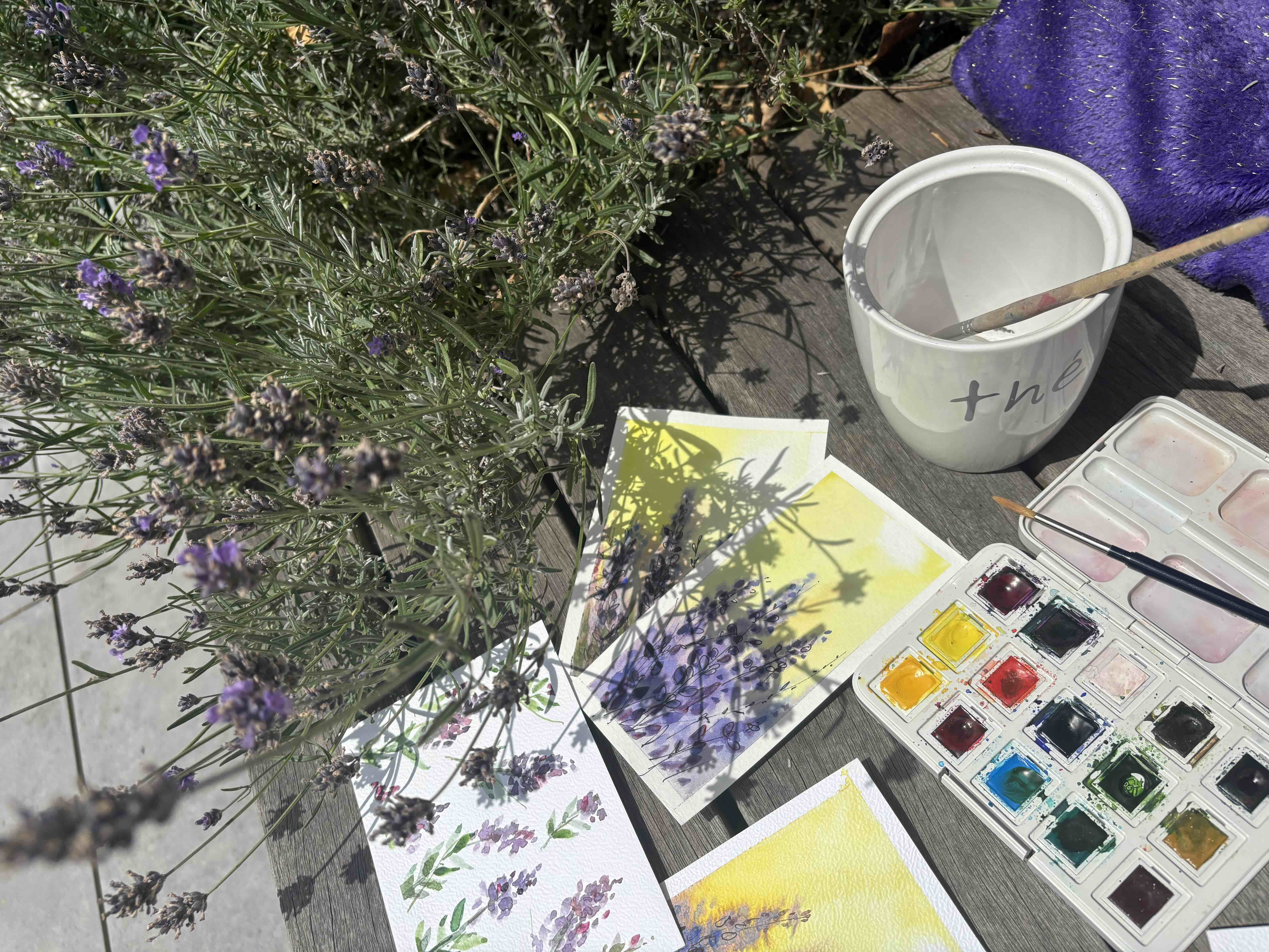 Aquarelworkshop: Kleuren van de Provence 🪻🪻🪻 - Foto