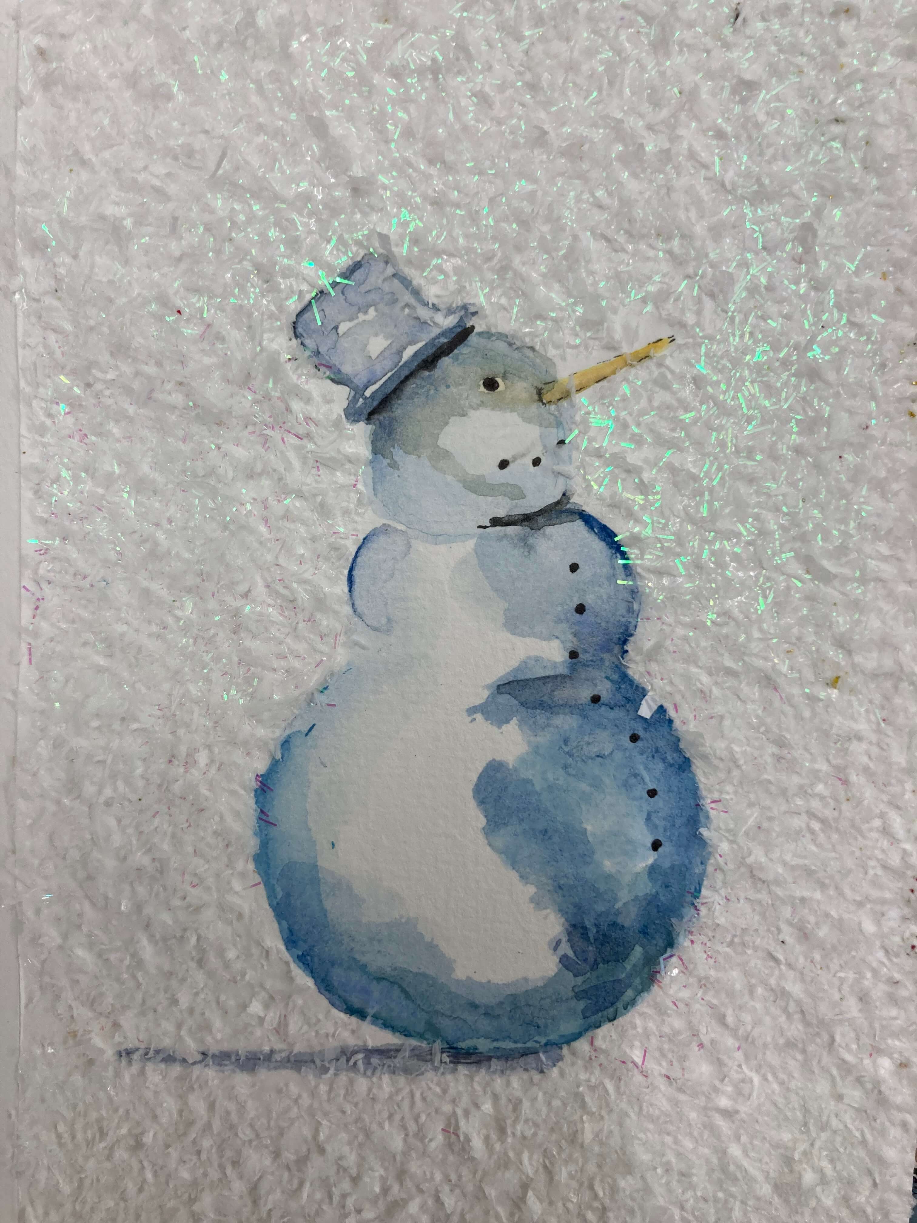 workshop kerstkaarten maken met brushpen - Foto