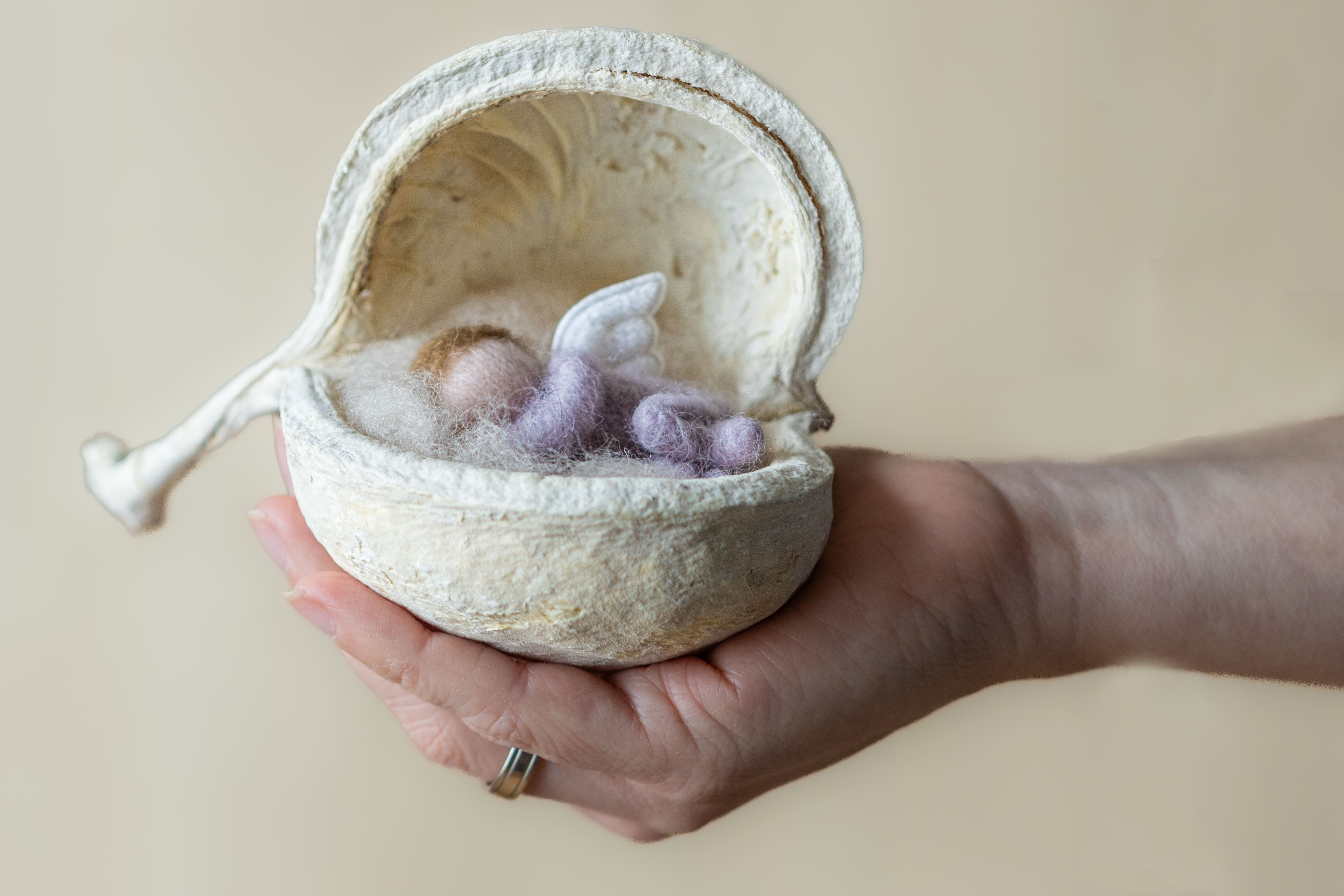 Workshop koesterkindje maken uit wolvilt - Foto