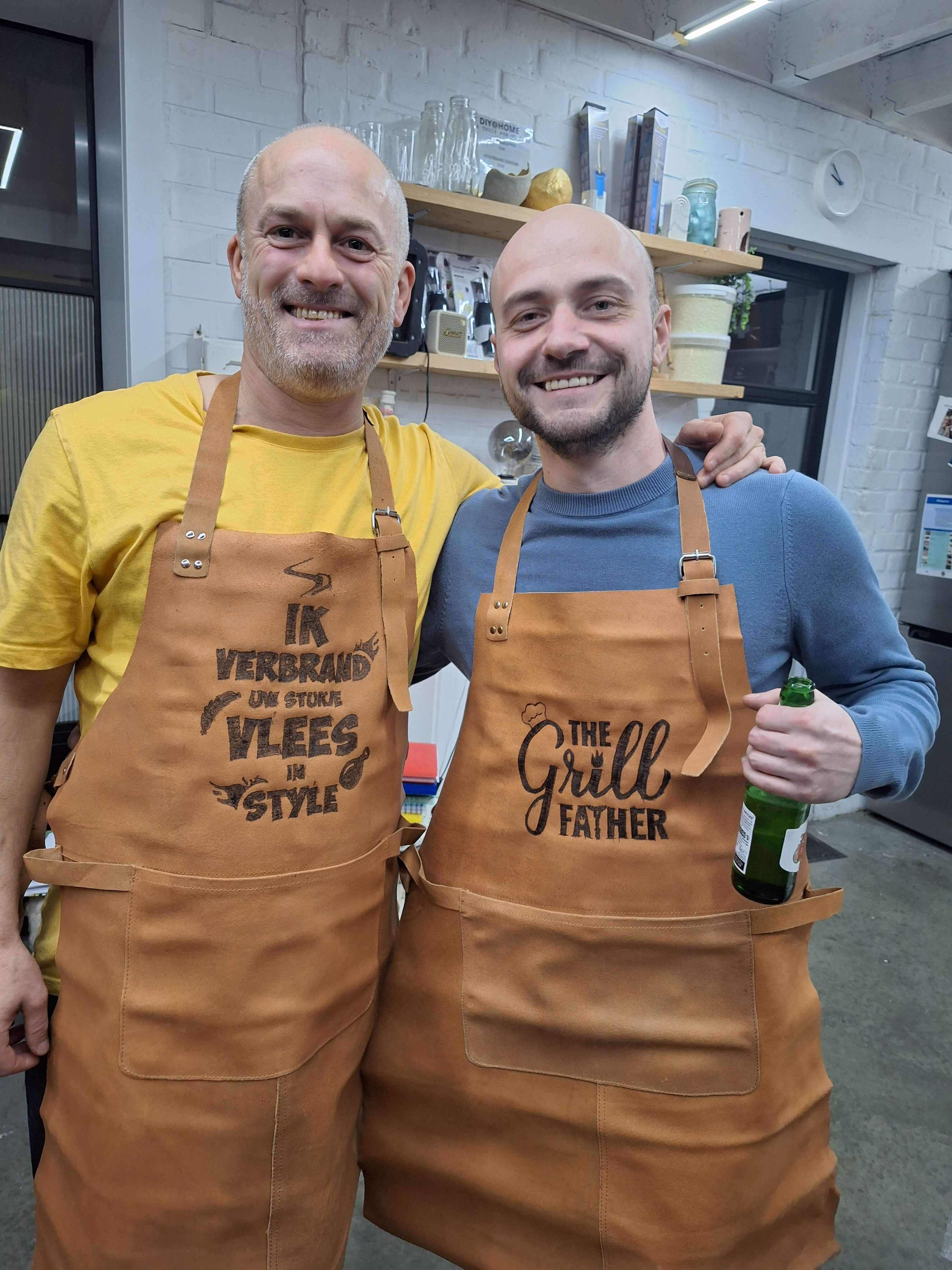 Pyrografie workshop op hout of lederen schort - Foto
