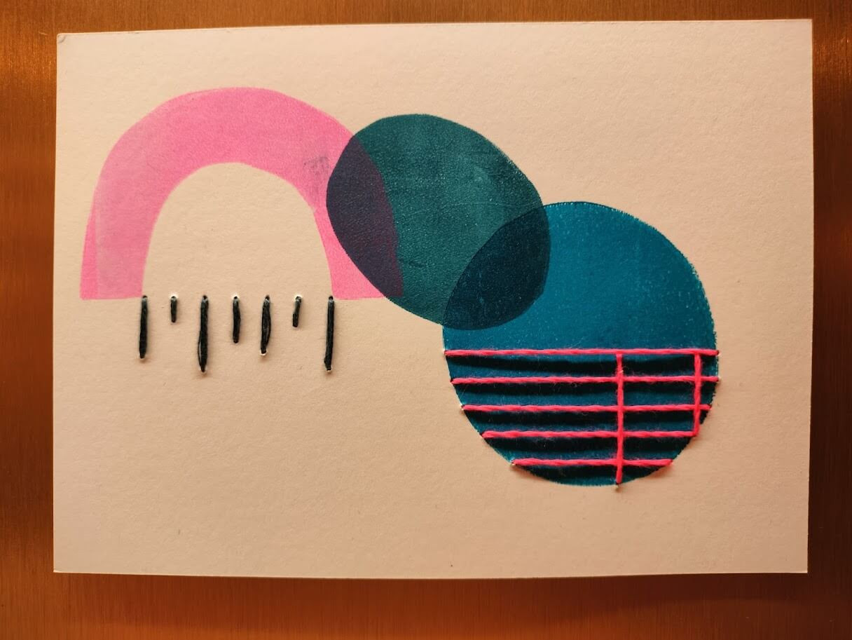 paint, paste & stitch - Foto