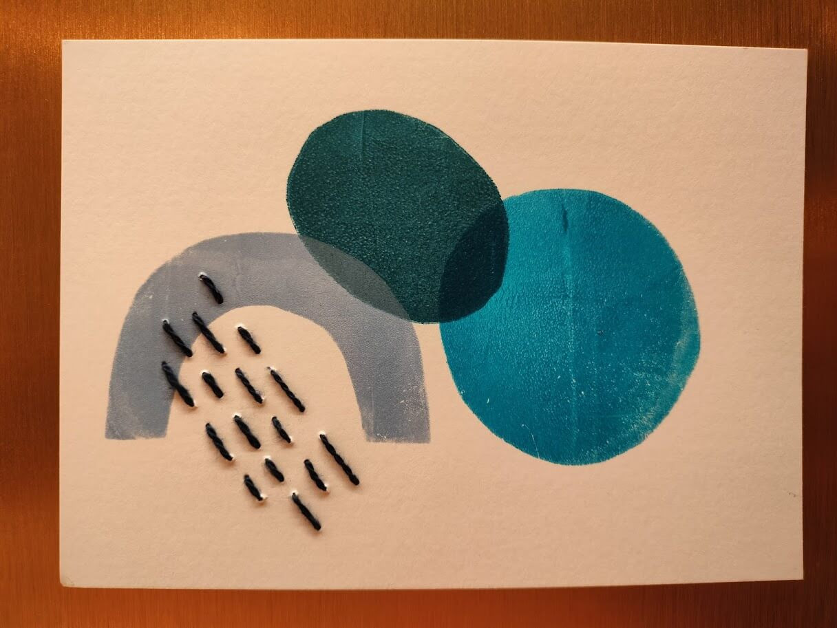 paint, paste & stitch - Foto