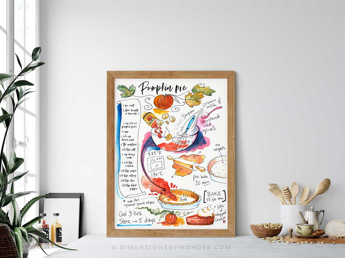 Recept handlettering & illustratie - Foto