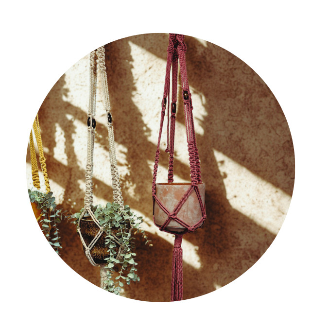Diy Macramé groepsbox  plantenhanger - Foto