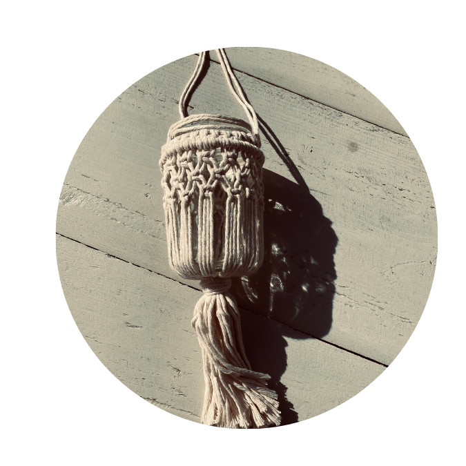 Diy Macramé groepsbox  plantenhanger - Foto