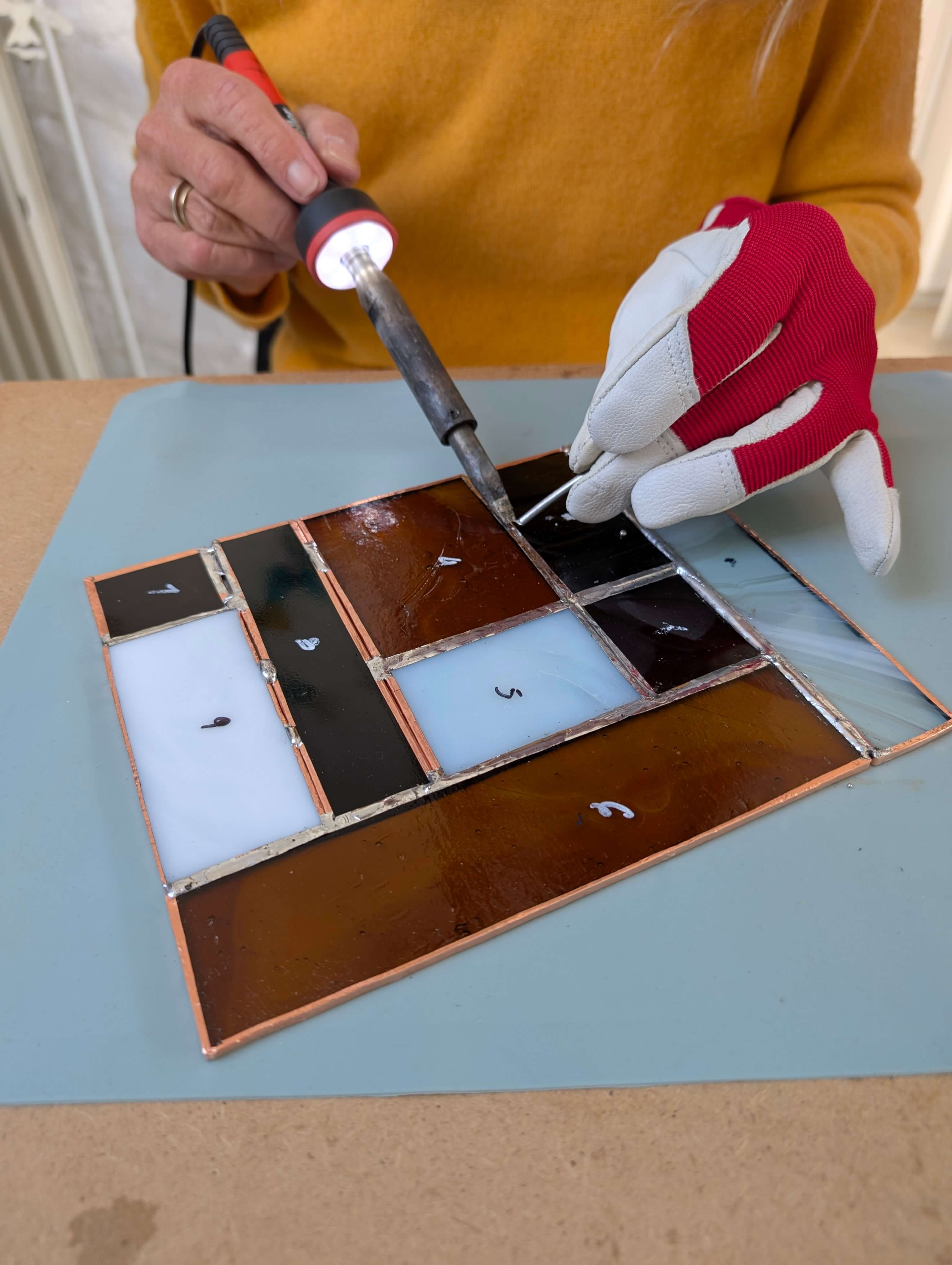 Workshop glas-in-lood:  koperfolietechniek/ Tiffany - Foto