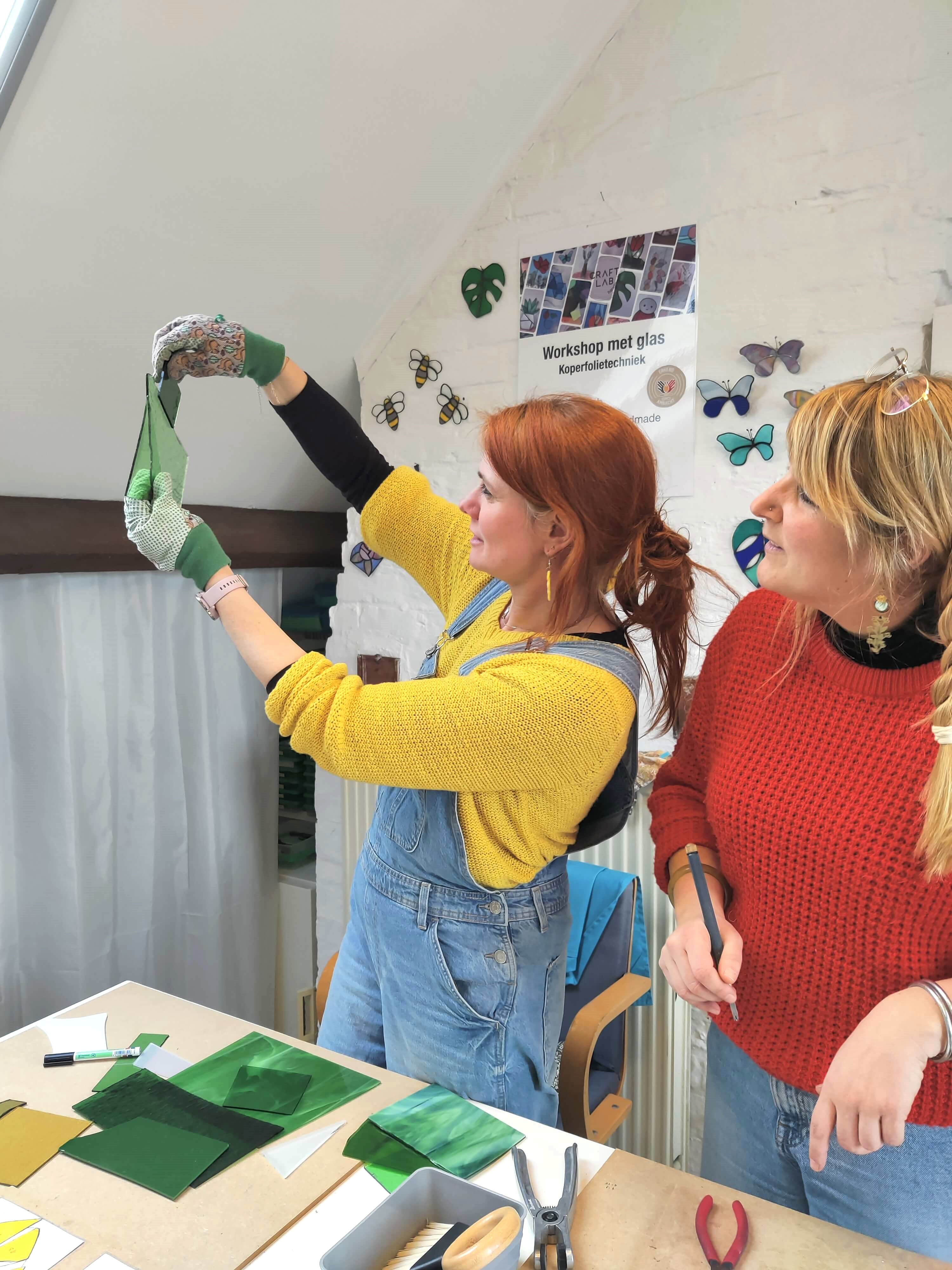 Glas-in-lood: koperfolietechniek/ Tiffany - Foto