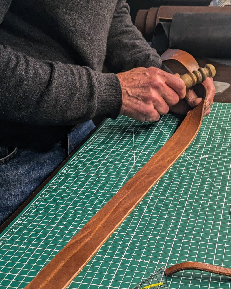 Lederen riem workshop - Foto