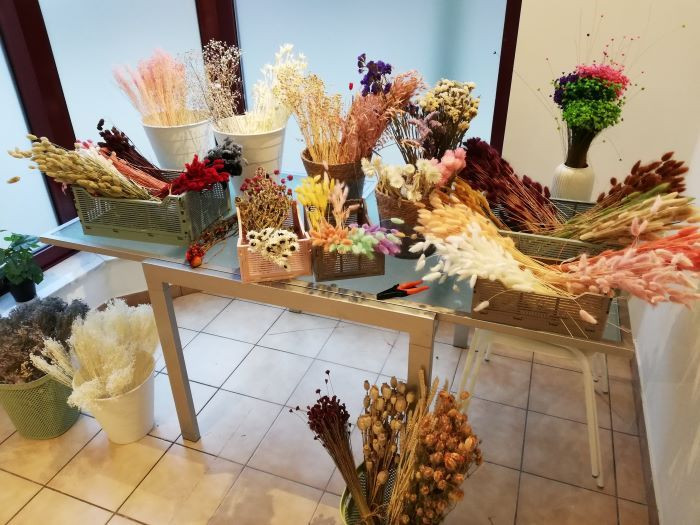 Workshop Festoen met droogbloemen - Foto