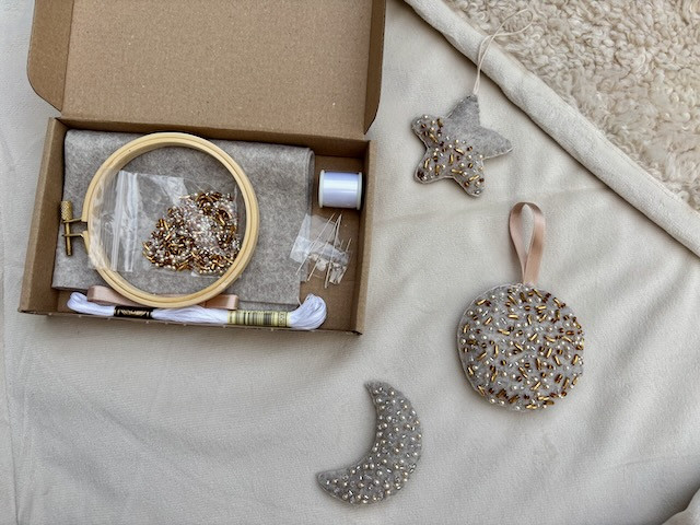DIY Pakket: borduren met kralen voor kerst - Foto