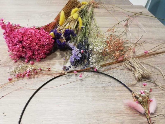 Floral Hoop - Droogbloemenkrans