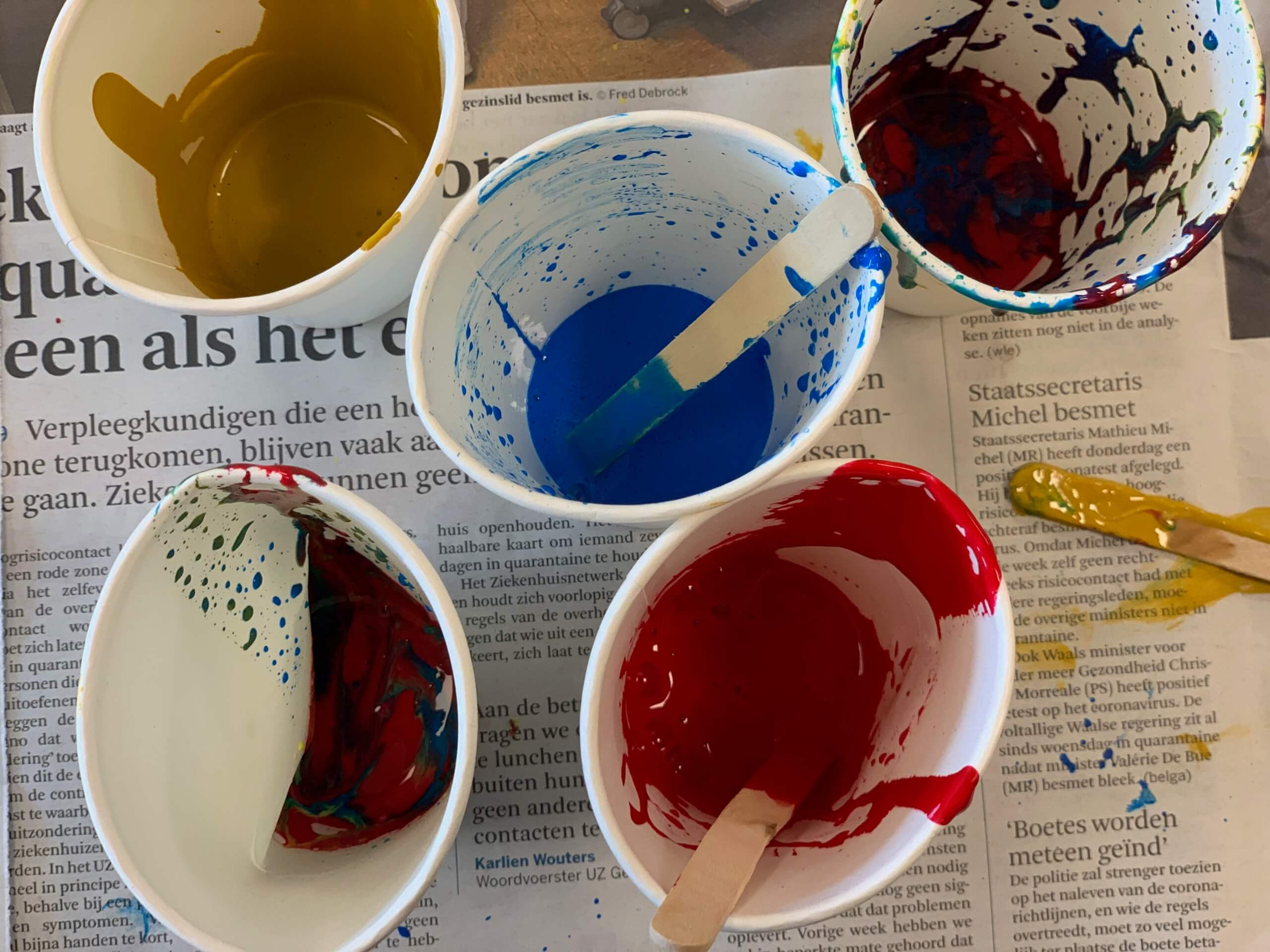 Acrylic pouring/fluid art - Foto