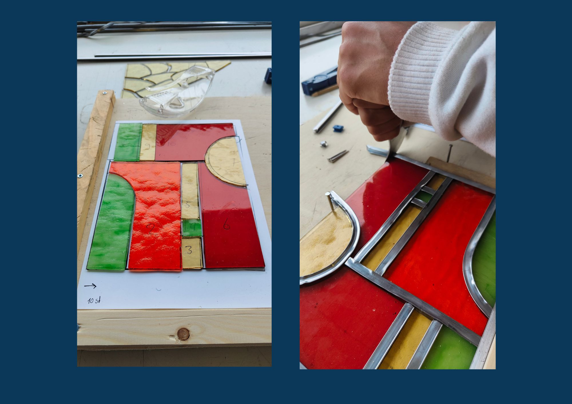 Workshop Glas in Lood raam maken - Foto