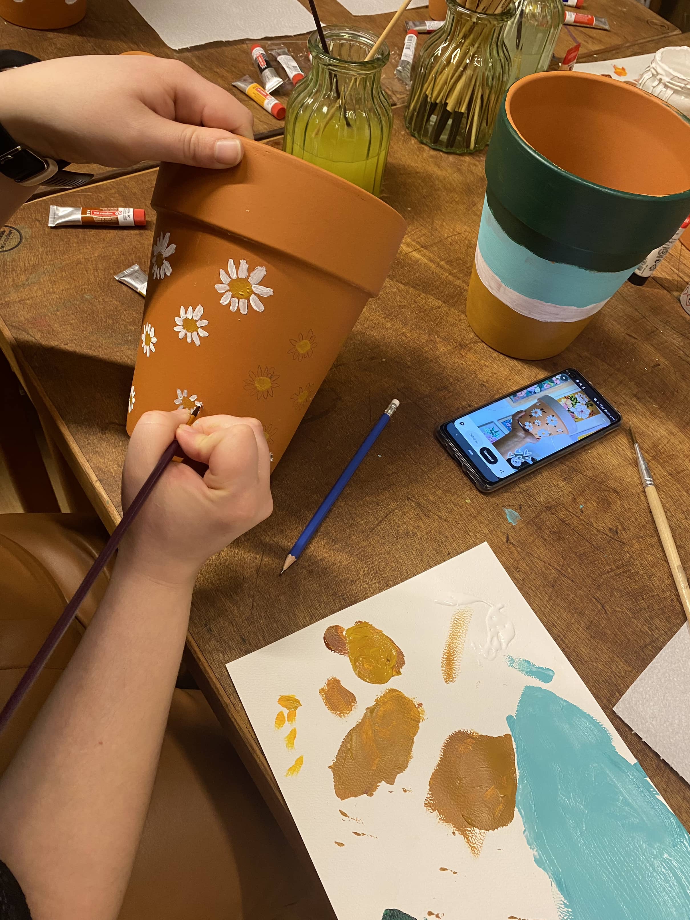 🎨🌿 Sip & Paint – Bloempot Editie - Foto