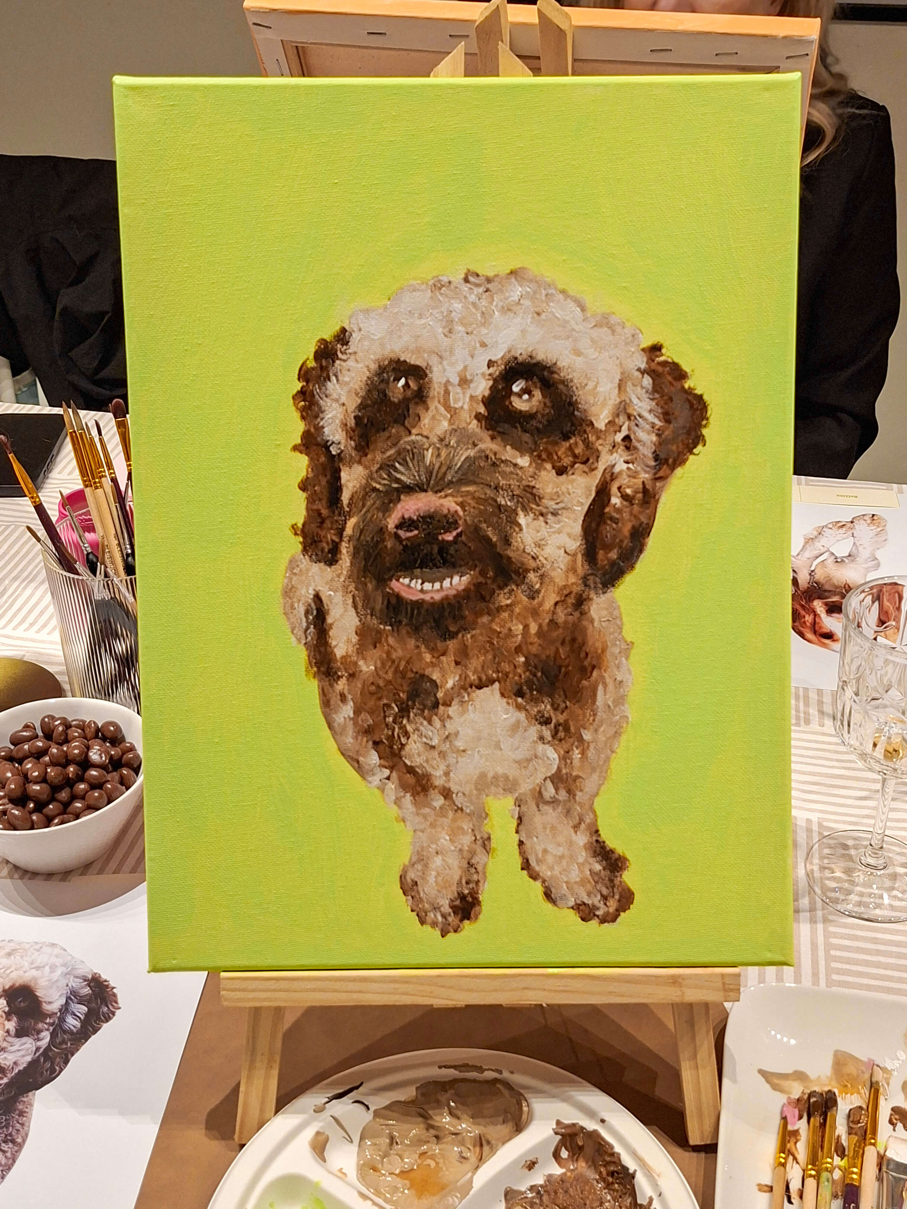 Paint your pet & Sip - Zet je huisdier letterlijk in de verf! - Foto
