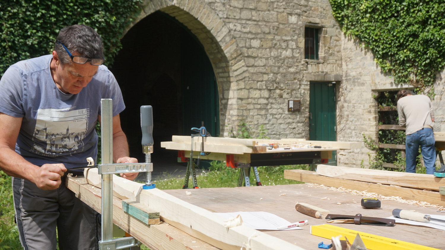 workshop houten boog maken - Foto