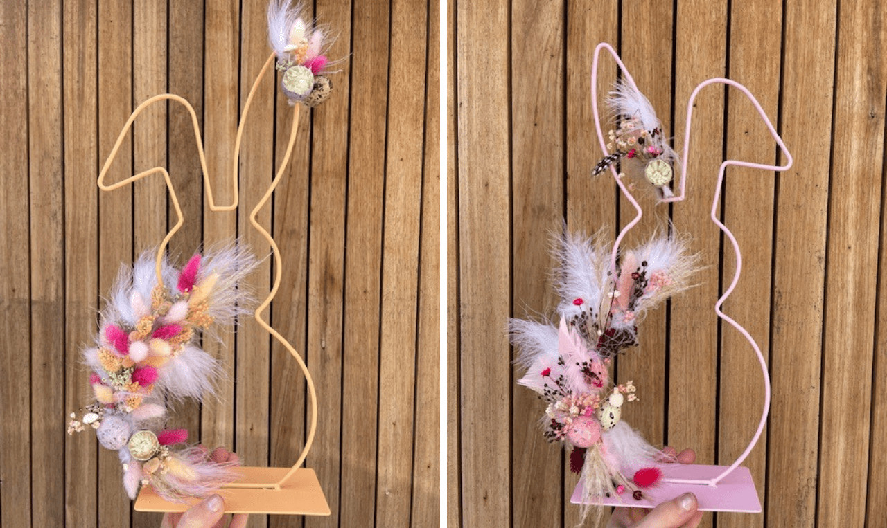 DIY-Pakket: Paashaas met droogbloemen - Foto