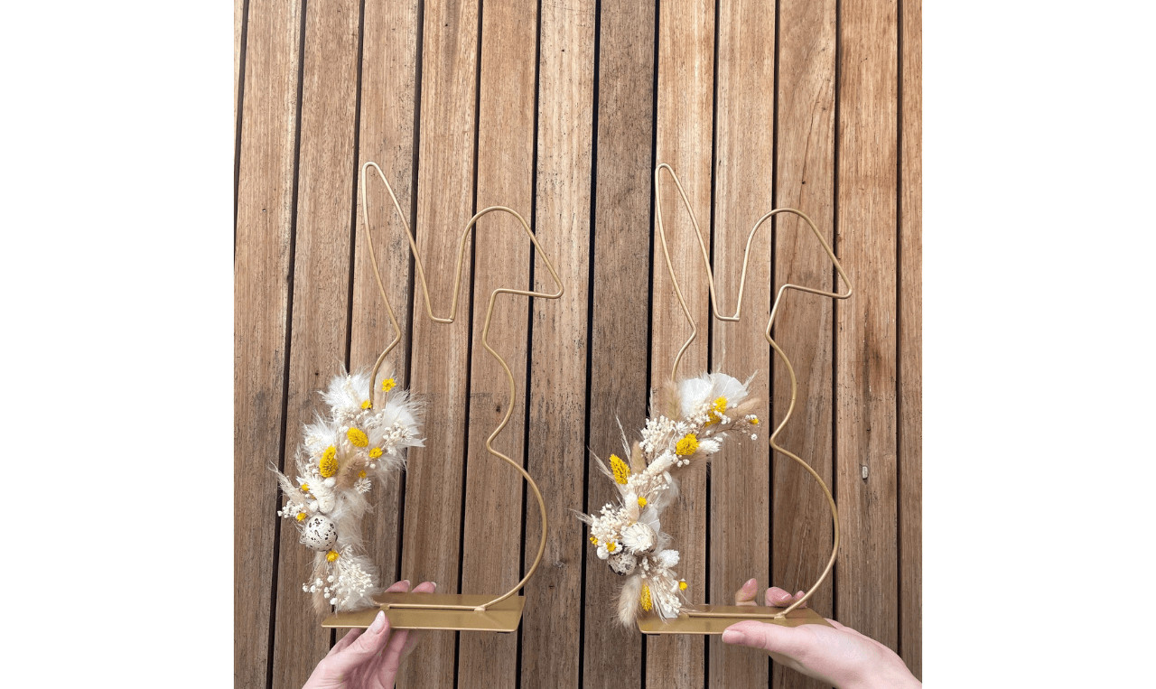DIY-Pakket: Paashaas met droogbloemen - Foto