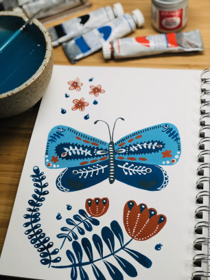 Folk art met gouache