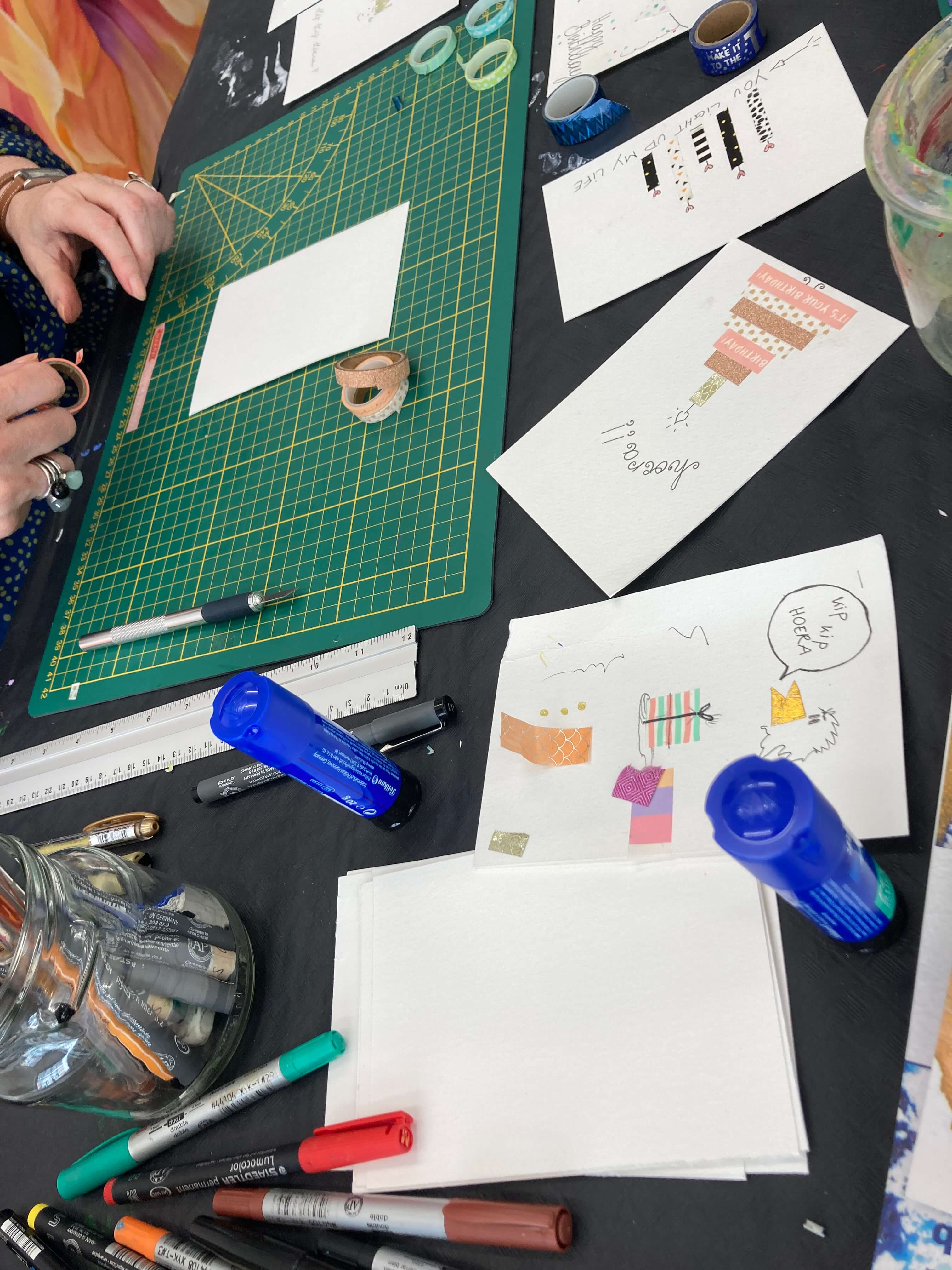 Washitape kaarten maken op jouw event (inloopworkshop) - Foto